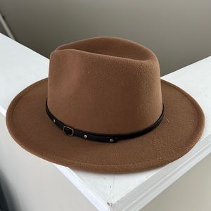 Tan Western Hat with belt detail